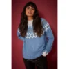 Dorothy Perkins Womens/Ladies Fair Isle Sweater (Blue/White)
