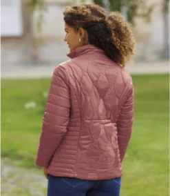 Women's Pink Padded Jacket - Full Zip -Featured Women's Clothing Stores 79d71e944cf2a03c1d7430d4e77c017e