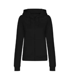 Awdis Womens/Ladies College Zoodie Hoodie (Deep Black)