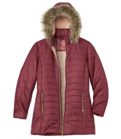 Women's Longline Padded Coat - Water-Repellent -Featured Women's Clothing Stores 7e268af79393944a1bb6c7d4c347ada4
