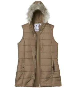 Women's Padded Vest - Taupe -Featured Women's Clothing Stores 7ffef2801f4ce83fd7e352b242394d6e
