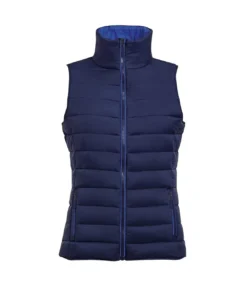 SOLS Womens/Ladies Wave Padded Water Repellent Bodywarmer/Gilet (Navy)