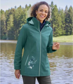 Women's Green Softshell Jacket