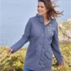 Women's Blue Parka-Style Windbreaker