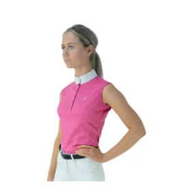 HyFASHION Womens/Ladies Sophia Sleeveless Show Shirt (Raspberry Pink)