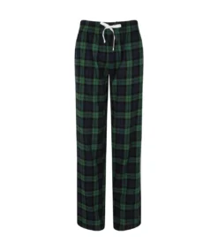 Skinnifit Womens/Ladies Tartan Lounge Pants (Navy/Green Check)