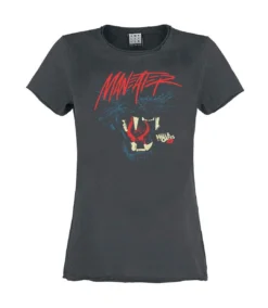Amplified Womens/Ladies Maneater Hall & Oates T-Shirt (Charcoal)