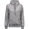Tee Jays Womens/Ladies Hooded Sweatshirt (Heather Grey)
