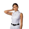 Aubrion Womens/Ladies Tie Keeper Sleeveless Shirt (White)