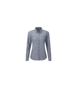 Premier® Premier Womens/Ladies Organic Fairtrade Certified Chambray Formal Shirt (Indigo Denim)