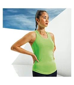 Tri Dri Womens/Ladies Performance Strap Back Tank Top (Hot Pink)