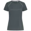 Stedman Womens Active Raglan T-Shirt (Granite Gray)