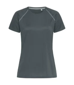 Stedman Womens Active Raglan T-Shirt (Granite Gray)
