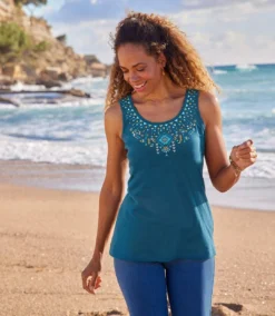 Pack Of 2 Women's Tank Tops - Yellow Blue -Featured Women's Clothing Stores 9a45080a80455a05fab4c22da14df219