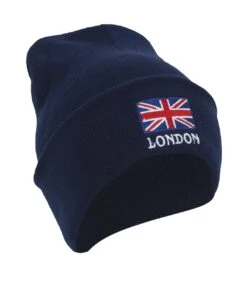 London England Unisex Knitted Hat (Navy)