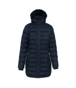 Kariban Womens/Ladies Lightweight Long Padded Parka Jacket (Navy)