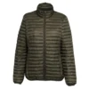 2786 Womens/Ladies Tribe Hooded Fineline Padded Jacket (Olive)
