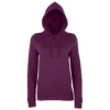 AWDis Just Hoods Womens/Ladies Girlie College Pullover Hoodie (Plum)