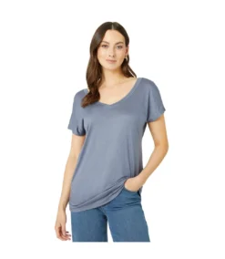 Maine Womens/Ladies Slouch T-Shirt (Gray)