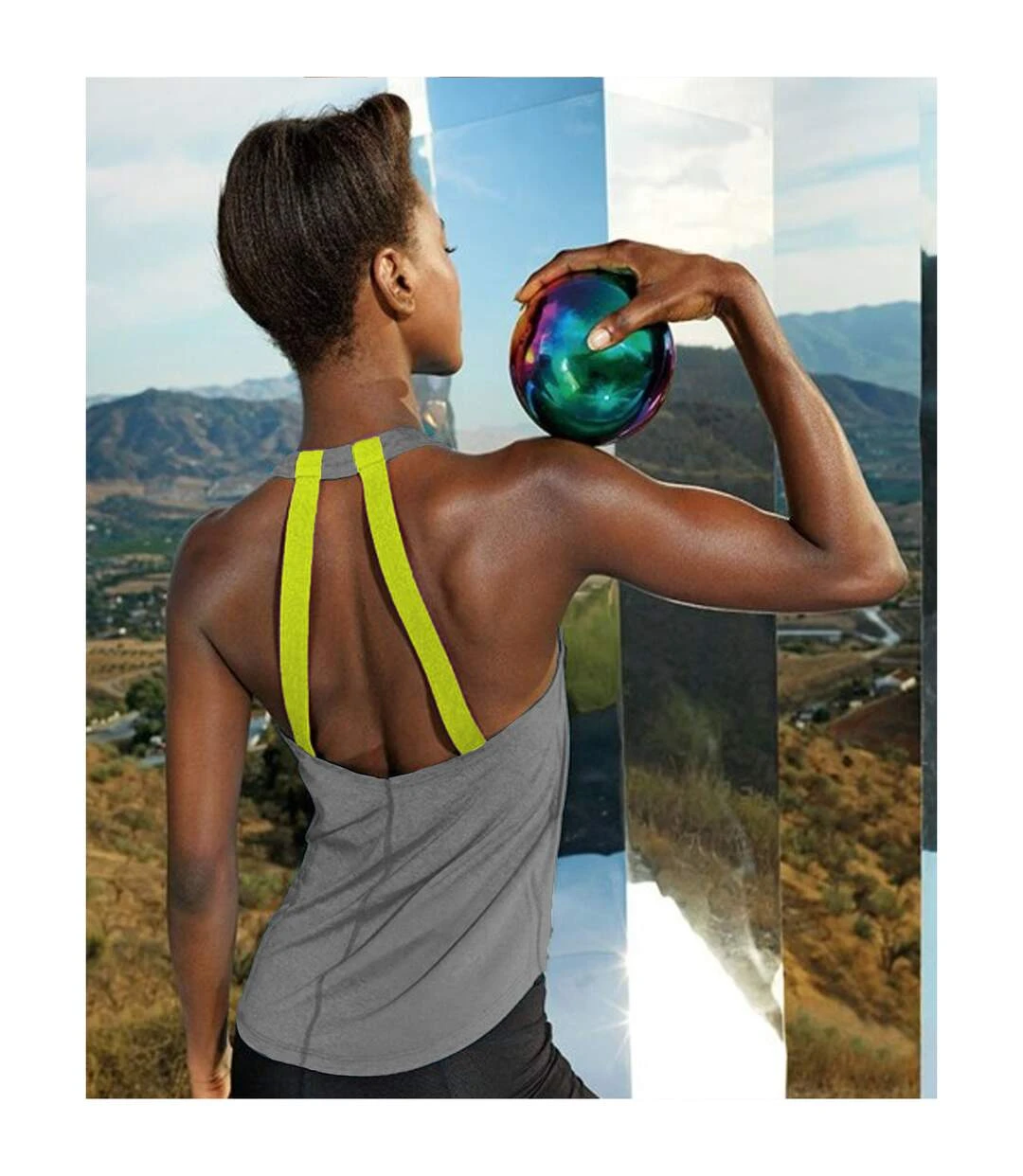 Tri Dri Womens/Ladies Double Strap Back Vest (Black) 4 Tri Dri Womens/Ladies Double Strap Back Vest (Black) - Image 4