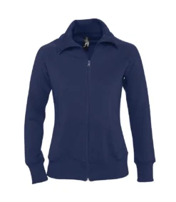 SOLS Womens/Ladies Soda Full Zip Active Sweat Jacket (Navy)