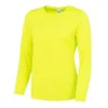 AWDis Just Cool Womens/Ladies Girlie Long Sleeve T-Shirt (Electric Yellow)