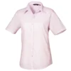 Premier® Premier Short Sleeve Poplin Blouse/Plain Work Shirt (Pink)