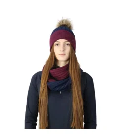 Hy Womens/Ladies Synergy Luxury Snood (Navy/Fig) (One Size)