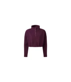 TriDri Womens/Ladies Cropped Fleece Top (Mulberry Red)
