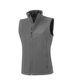 Result Genuine Recycled Womens/Ladies Softshell Body Warmer (Workguard Grey)