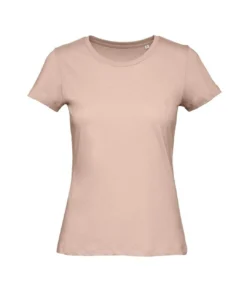 B&C Womens/Ladies Favourite Organic Cotton Crew T-Shirt (Millennial Pink)