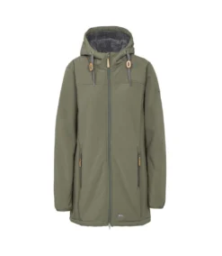 Trespass Womens/Ladies Kristen Longer Length Hooded Waterproof Jacket (Moss)