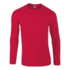 Gildan Unisex Adult Softstyle Long-Sleeved T-Shirt (Red)