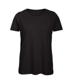 B&C Womens/Ladies Favourite Organic Cotton Crew T-Shirt (Black)