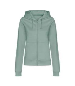 Awdis Womens/Ladies College Zoodie Hoodie (Dusty Green)