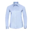 Russell Collection Womens/Ladies Oxford Long-Sleeved Shirt (Oxford Blue)