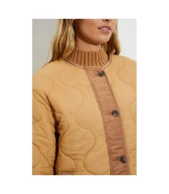 Dorothy Perkins Womens/Ladies Contrast Collarless Padded Jacket (Camel) -Featured Women's Clothing Stores DCB4509496EF4376BA2F8D6BFC1803B3E456DF6538C9E97230432D857937ED55
