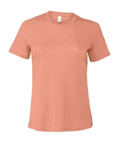 Bella + Canvas Womens/Ladies Heather Jersey Relaxed Fit T-Shirt (Mauve)