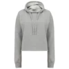 SF Womens/Ladies Cropped Slounge Hoody (Heather Gray)