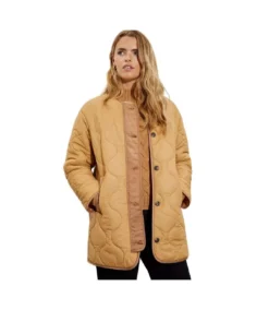 Dorothy Perkins Womens/Ladies Contrast Collarless Padded Jacket (Camel)