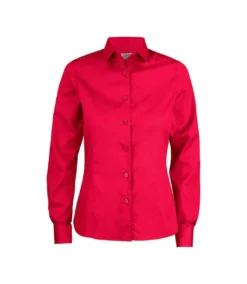 Printer RED Womens/Ladies Point Formal Shirt (Red)