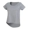 SF Womens/Ladies Plain Short Sleeve T-Shirt With Drop Detail (Heather Grey)