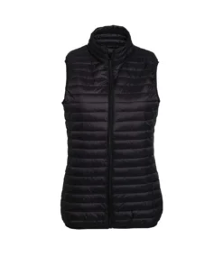 2786 Womens/Ladies Tribe Fineline Padded Gilet/Bodywarmer (Black)