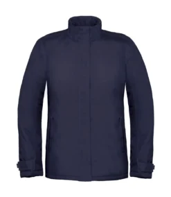B&C Womens/Ladies Premium Real+ Windproof Waterproof Thermo-Isolated Jacket (Navy Blue)