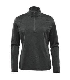 Stormtech Womens/Ladies Treeline Performance Quarter Zip Pullover (Black Heather)