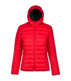 Kariban Womens/Ladies Lightweight Hooded Padded Jacket (Red)