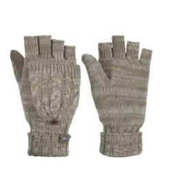 Trespass Womens/Ladies Mittzu Fingerless Knitted Ski Gloves (Dark Mushroom)