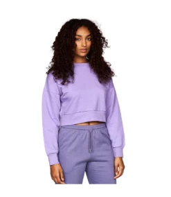 Juice Womens/Ladies Catalina Crew Neck Crop Sweatshirt (Purple)