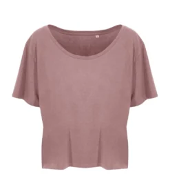 Ecologie Womens/Laides Daintree EcoViscose Cropped T-Shirt (Dusty Pink)