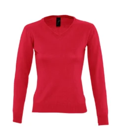 SOLS Womens/Ladies Galaxy V Neck Sweater (Red)